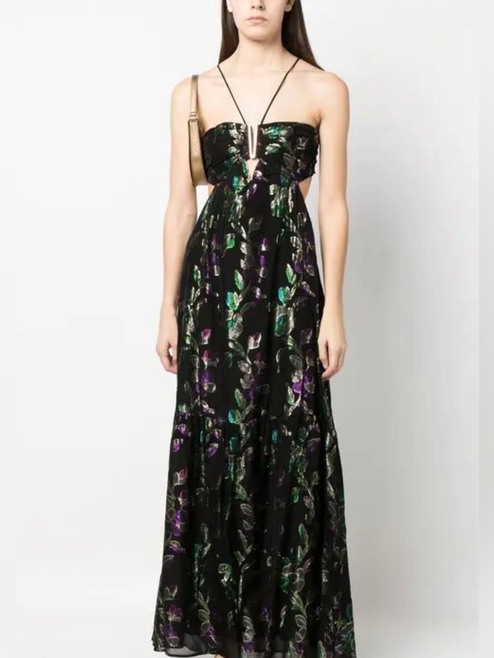 BA&SH Alessia Jacquard Maxi Dress